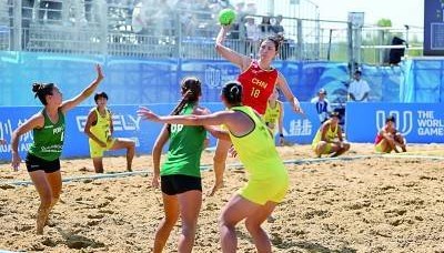 聚焦成都世运会丨沙滩手球:阳光下的力与美