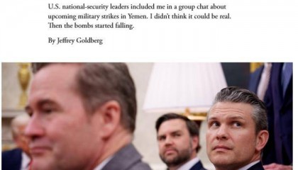 美官员误将记者拉进军事计划群聊 特朗普：我不知情